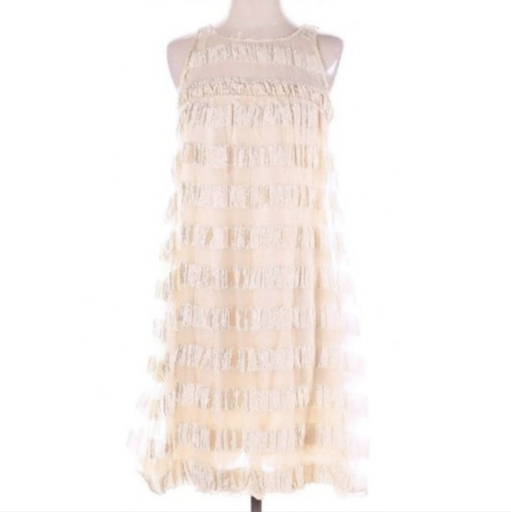 Fairy Tracy Reese Satin Bow Sleeveless Babydoll Dress Cocktail Party Ethereal